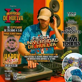 Cartel de la fiestas organizada por la UHU. / Fotografía: UHU.