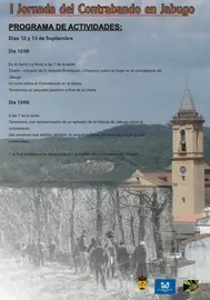 Cartel de las I Jornadas de Contrabando. / Fotografía: Ayuntamiento de Jabugo.