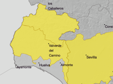 Aviso amarillo por altas temperaturas.