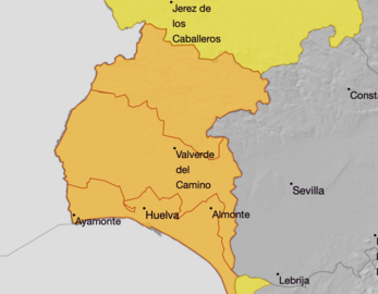 Avisos naranja en toda la provincia.