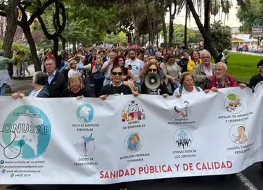 Concentración onubense por la Sanidad pública andaluza.