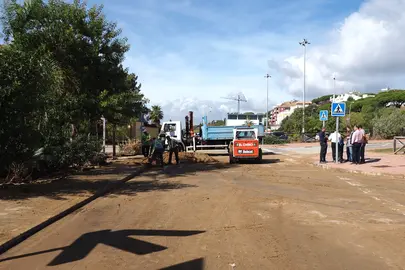 Desperfectos ocasionados por las lluvias en Mazagón