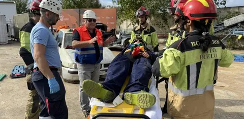 Formación de bomberos.