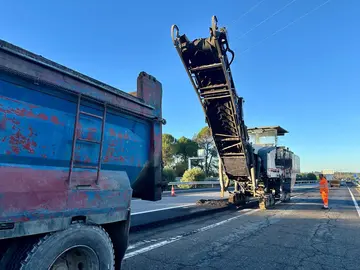 Arreglos de la A-49 a la altura de Chucena.