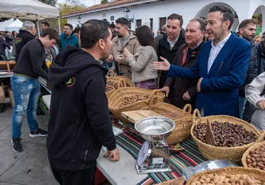 Mercado navideño en Fuenteheridos.