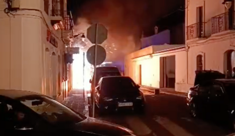 Quema contenedores en Cartaya.