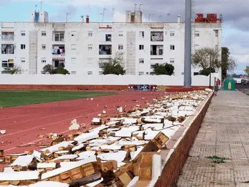 Da&ntilde;os causados por el temporal en Isla Cristina.