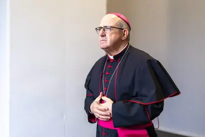 Santiago G&oacute;mez, obispo de Huelva.