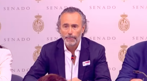 Mario Samper, en el Senado.