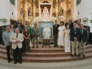 Nuevo Retrato Papa Le&oacute;n XIV. / Foto Hermandad Matriz