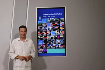 Nacho Molina durante la presentaci&oacute;n de la Programaci&oacute;n Cultural