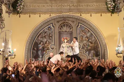 La Virgen del Roc&iacute;o en la Parroquia de la Asunci&oacute;n. / Fotograf&iacute;a: Hermandad Matriz de Almonte.