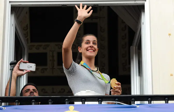 Carolina Mar&iacute;n en Huelva.