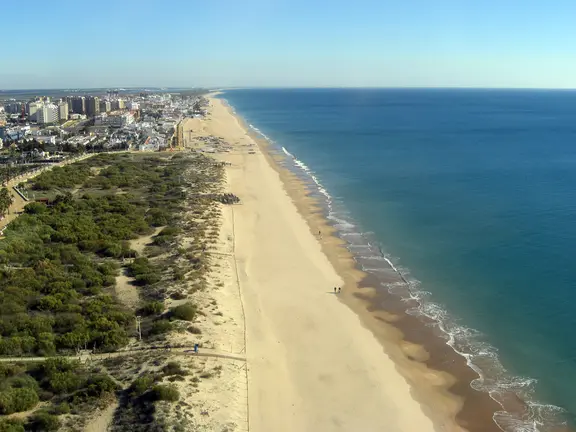 Vista a&eacute;rea playa Islantilla