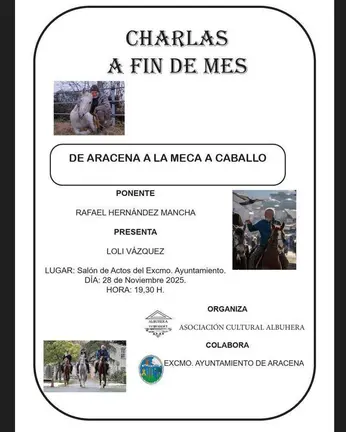 Charla de Aracena a La Meca a caballo.