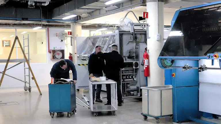 Lavandería del Hospital Juan Ramón Jiménez.