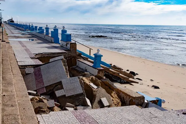 Imagen del estado del paseo mar&iacute;timo de Matalasca&ntilde;as. / Fotograf&iacute;a: Ayuntamiento de Almonte.