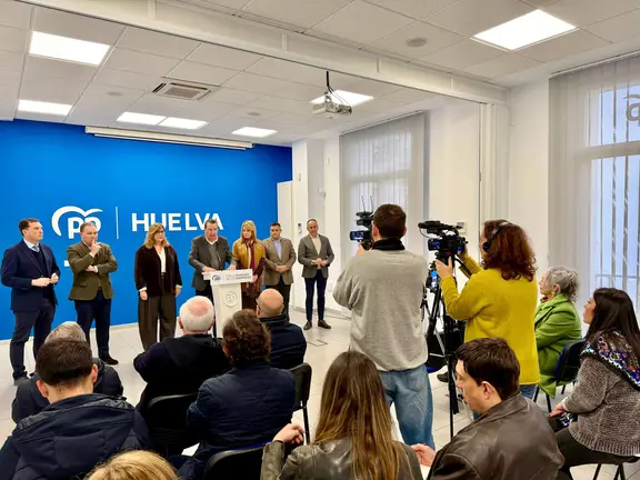 Rueda de prensa del PP de Huelva.