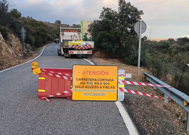 Estas son las carreteras afectadas en Huelva tras el paso de las borrascas Joseph y Kristin