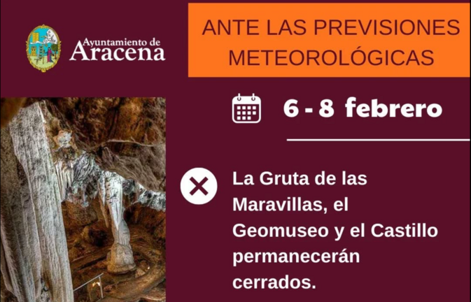 Cierre de las Gruta de las Maravillas.