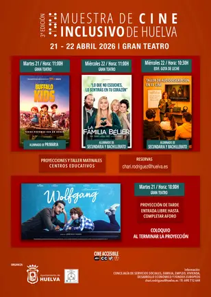El Gran Teatro acoge la III Muestra de Cine Inclusivo de Huelva con proyecciones y actividades formativas