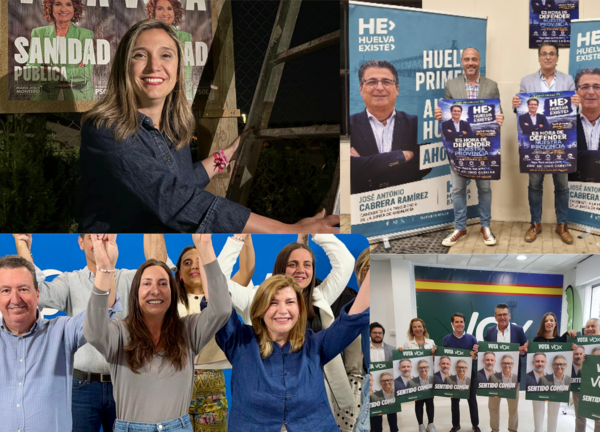 Algunos de los candidatos durante el inicio de la campa&ntilde;a.