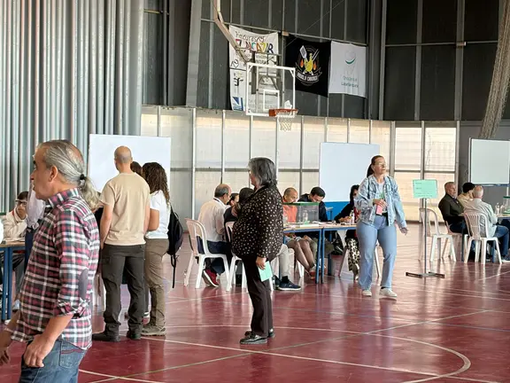 Un colegio electoral en San Juan del Puerto.
