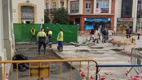 Obras en el centro de la capital
