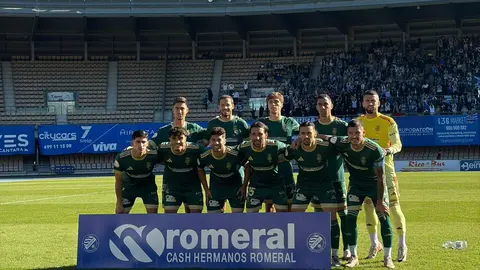 El once titular del Recreativo, hoy en Jerez.