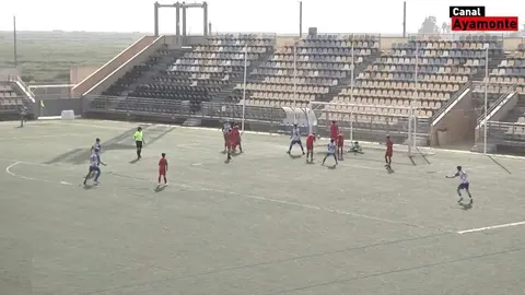 El momento del gol del Ciudad de Ayamonte