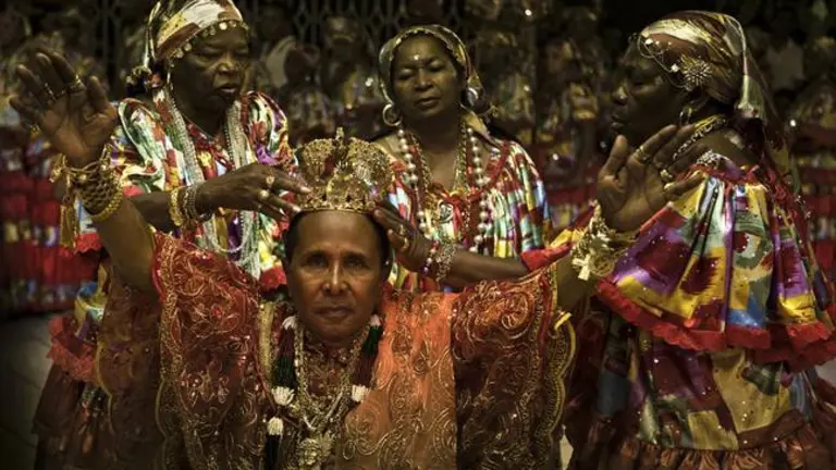 Fotografia das obrigações de São Gerônimo com arreada de Xango e seus comandados da falange da Tenda Espírita de Umbanda Rainha Iemanjá do Pai de Santo Bita do Barão(Wilson Nonato de Souza) em Codó/MA.