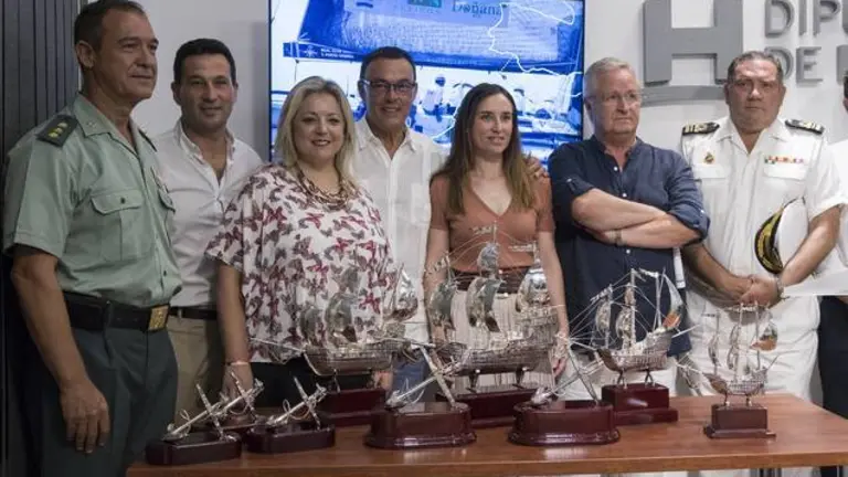 El presidente de la Diputación, Ignacio Caraballo en el acto de presentan de las actividades de la Regata Oceánica Huelva-La Gomera.