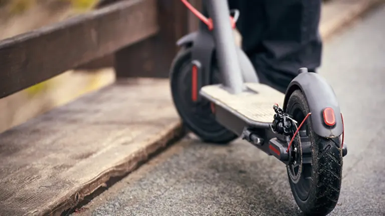 Use of scooter as a means of transportation on the street.