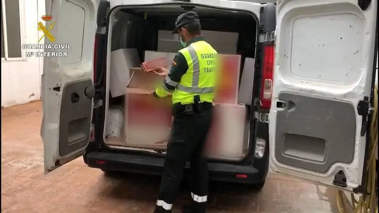 Intervenci&oacute;n de tabaco por parte de la Guardia Civil.
