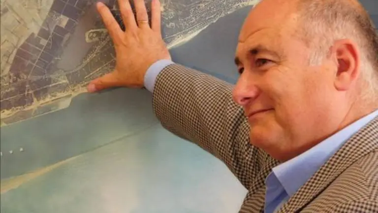 Rafael E. Romero marca la desembocadura del Tinto y el Odiel.