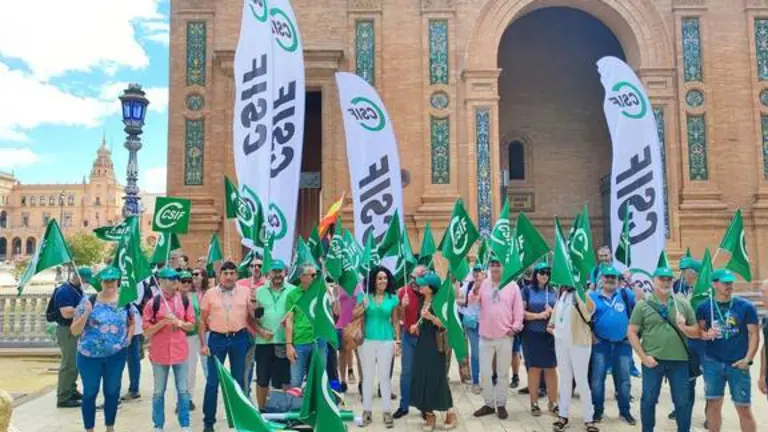 CSIF Huelva en una de sus manifestaciones