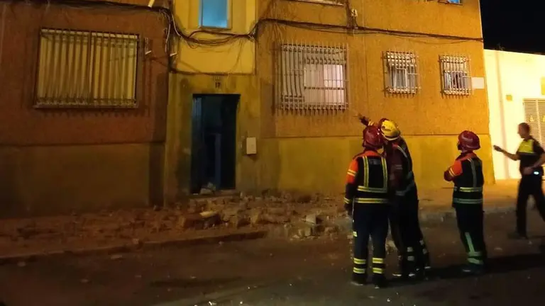 Derrumbe de la calle Azahar en mayo.