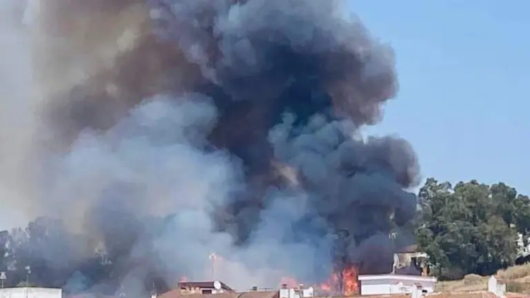 Incendio en las laderas del Coquero