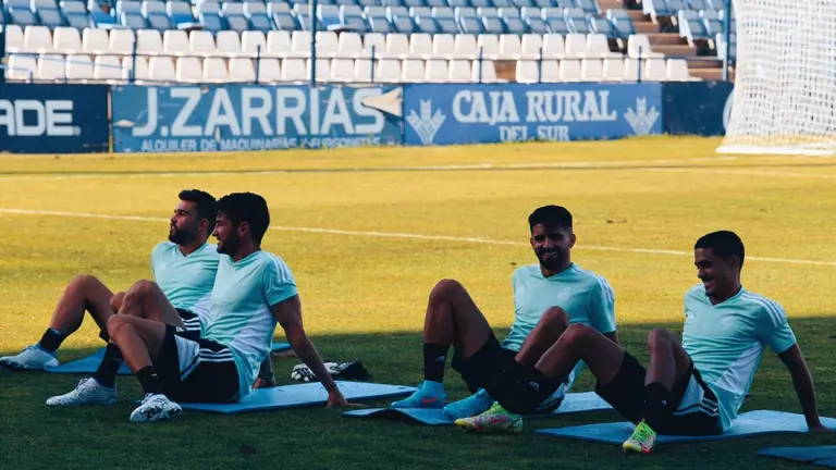 El Recreativo entrenando.