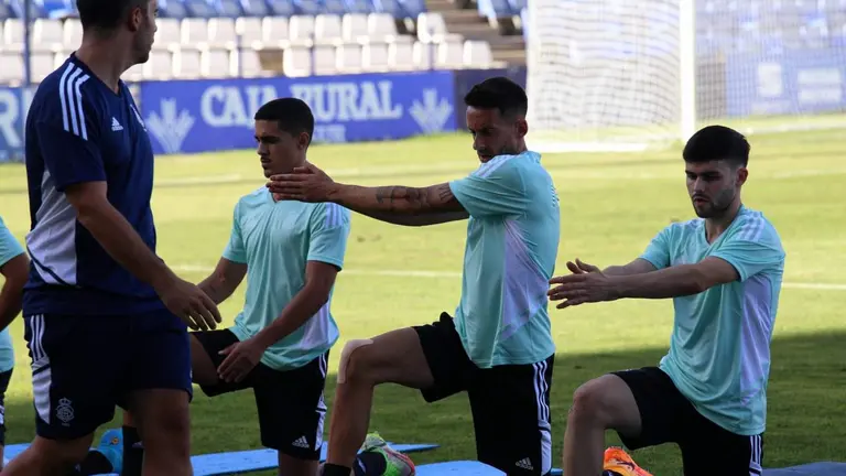 El Recre ejercitándose en el Colombino.