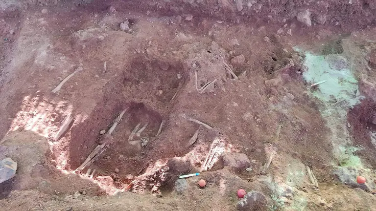 Fosa común estudiada en Huelva.