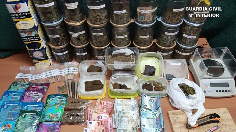 Muestra de lo incautado.