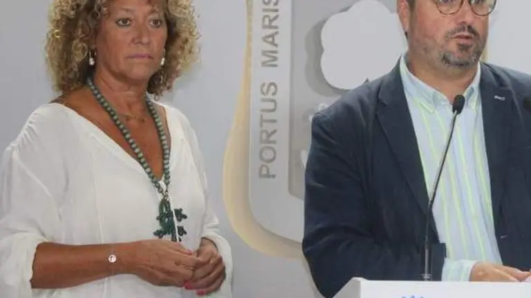 Pilar Marín y Jaime Pérez, presidenta y portavoz del PP en el Ayuntamiento respectivamente.