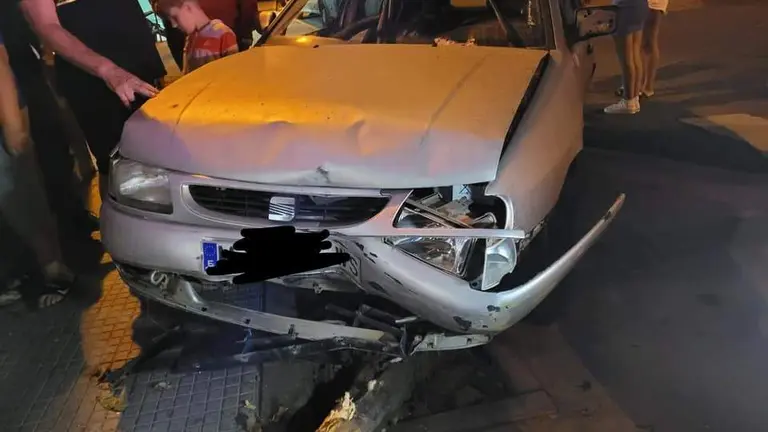 Estado en el que quedo el veh&iacute;culo tras el accidente