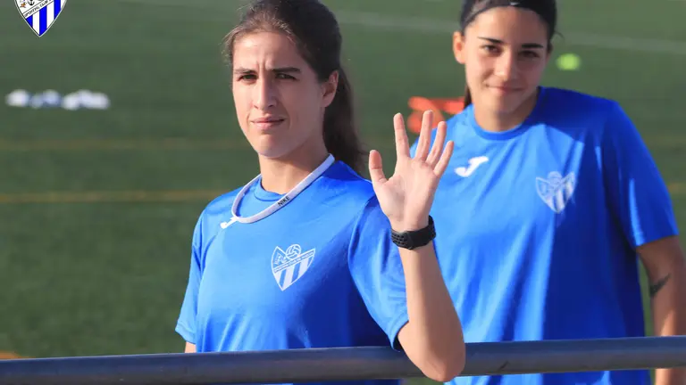Paula Romero con el Sporting de Huelva.