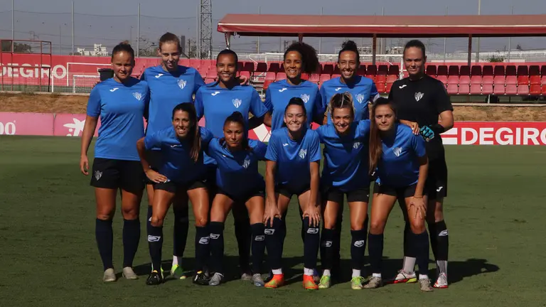 Alineación del Sporting de Huelva ante el Sevilla.
