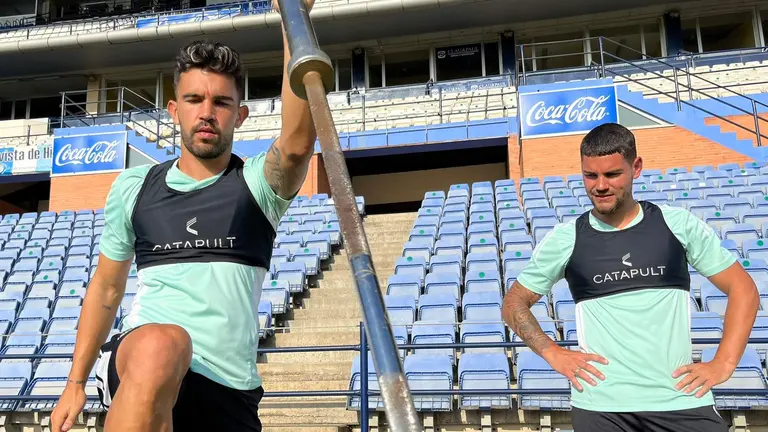 Un entreno del Recre en el Nuevo Colombino.