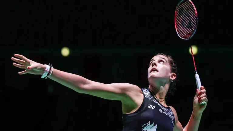 Carolina Marín en su estreno en el Open e Japón que se celebra en Osaka.