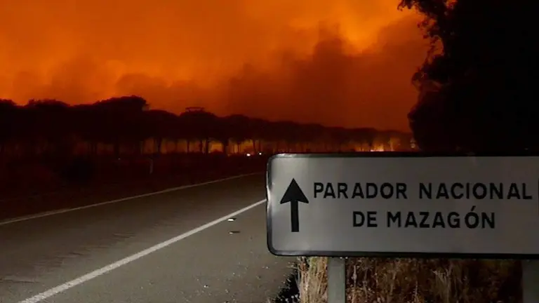 Incendio de Doñana en 2017.