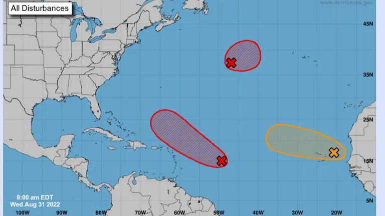 Previsión de formación del ciclón.